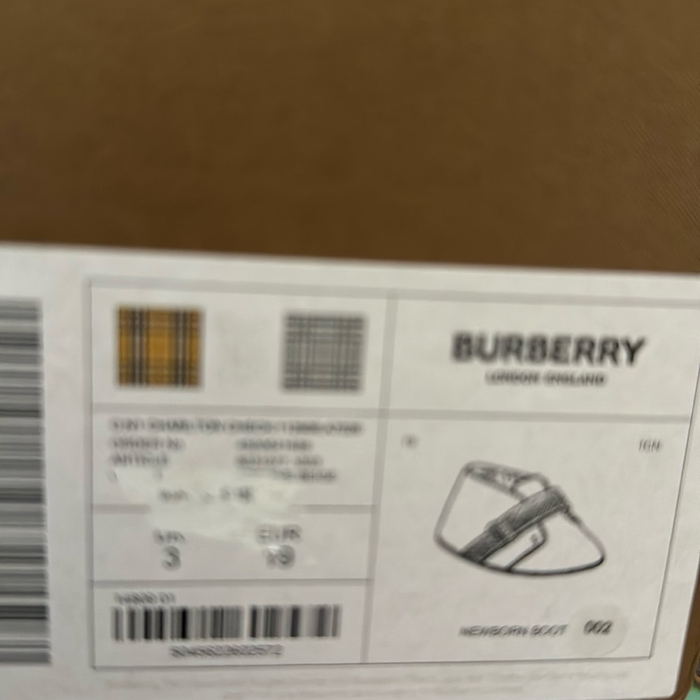 Euro 19 US 4 UK 3. Unisex Burberry shoes